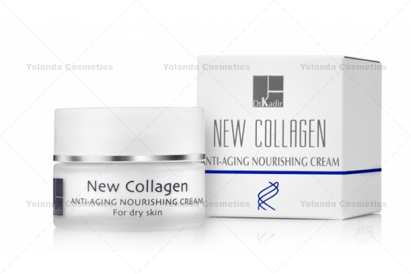Crema hranitoare Anti-Aging pentru ten uscat - New Collagen Nourishing Cream for the dry skin, calmare cuperoza, antirid, antiaging, peptide biomimetice, Tratare cuperoza